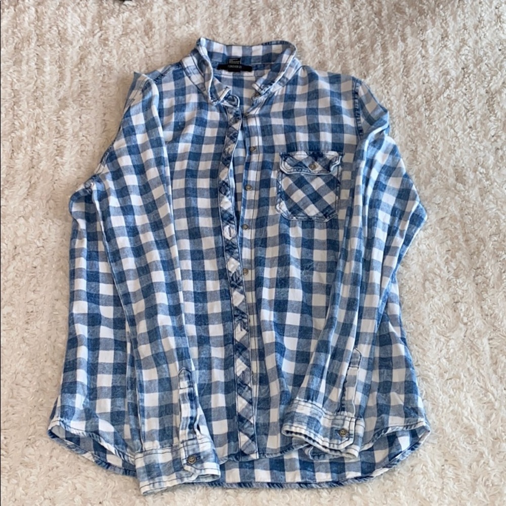 Forever 21 Long Sleeve Plaid size M